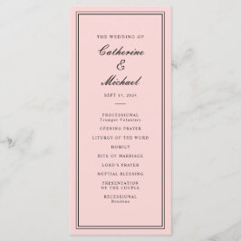 Absolute klassische Script-Rosa und Schwarze Hochz Programm