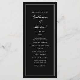 Absolute klassische Script Schwarz und Weiß Hochze Programm