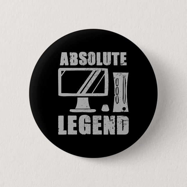 Absolute Legend Funny Video Game Player Quote PC G Button (Vorderseite)