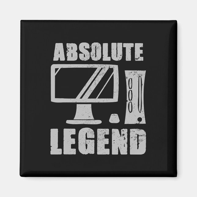 Absolute Legend Funny Video Game Player Quote PC G Magnet (Vorne)