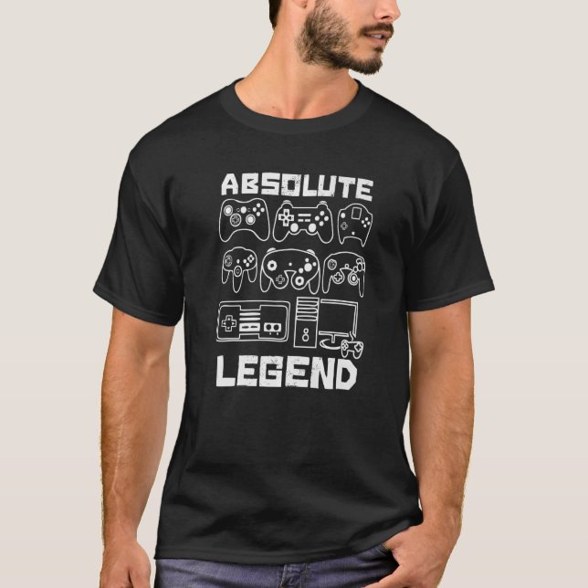 Absolute Legende Video Game Player Quote Control T-Shirt (Vorderseite)