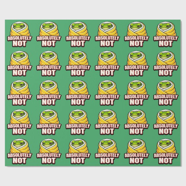 Absolutely Not Frog – Funny Lazy Frog Meme Geschenkpapier (Flach)
