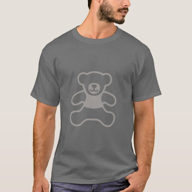 Absoluter Teddybär - hellgraues einfaches T-Shirt (Vorderseite)