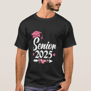 Absolvent 2025 Rosa Abschlussmütze Abschlussjahrga T-Shirt