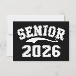 Absolvent 2026 Abschlussjahrgang 26 Abiturient Dankeskarte
