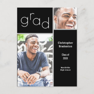 Absolvent 2 Foto-Ankündigung Ankündigungspostkarte