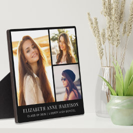 Absolvent 3 FotoCollage Schwarz Fotoplatte