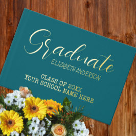 Absolvent Aquamarin Gästebuch