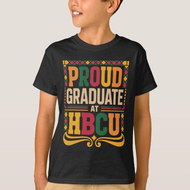 Absolvent Bei Hbcu Juneteenth Schule Historischer  T-Shirt (Vorderseite)