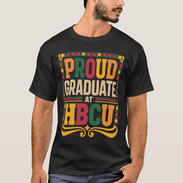 Absolvent Bei Hbcu Juneteenth Schule Historisches  T-Shirt (Vorderseite)