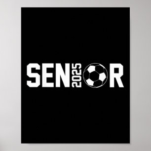 Absolvent Cl of 2025 Senior Soccer Player Graduati Poster