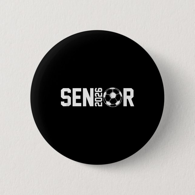 Absolvent Cl of 2026 Senior Soccer Player Graduati Button (Vorderseite)