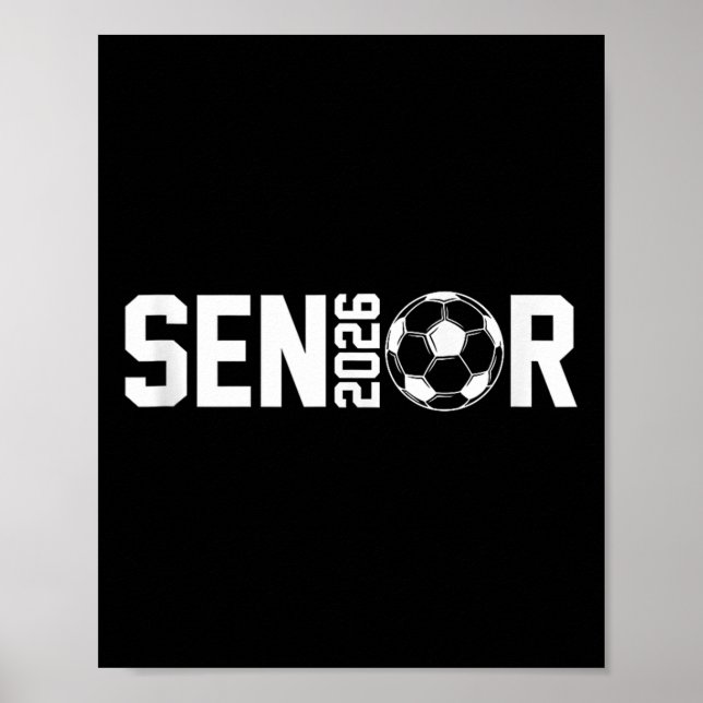 Absolvent Cl of 2026 Senior Soccer Player Graduati Poster (Vorne)