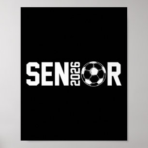 Absolvent Cl of 2026 Senior Soccer Player Graduati Poster