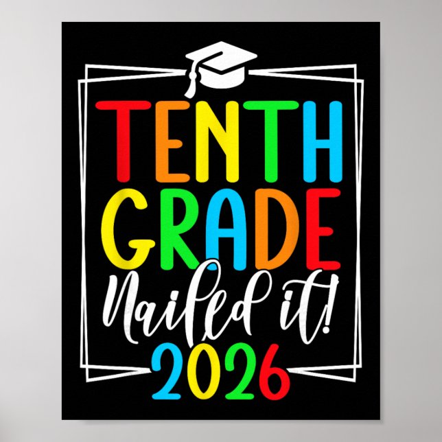 Absolvent der 10. Klasse 2026 Student im zweiten J Poster (Vorne)
