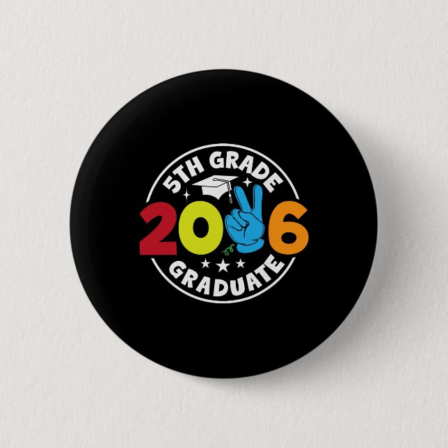 Absolvent der 5. Klasse 2026 Abschlussjahr Oberstu Button (Vorderseite)