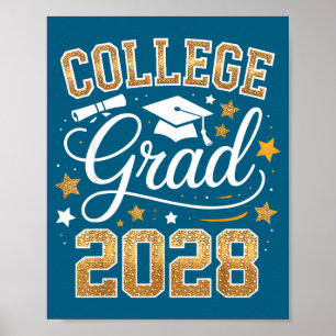Absolvent der College-Abschlussklasse 2028 Senior Poster