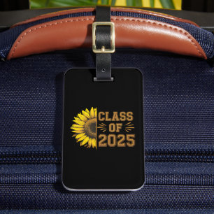 Absolvent der Klasse 2025 Sonnenblume Abschlussfei Gepäckanhänger