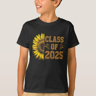 Absolvent der Klasse 2025 Sonnenblume Abschlussfei T-Shirt