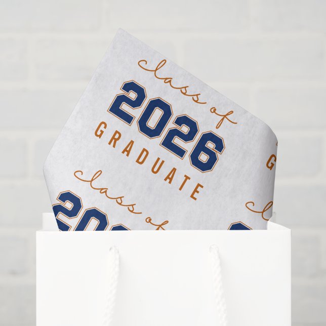 Absolvent der Klasse 2026 Minimalistisch Bold Mode Seidenpapier (Geschenktüte)
