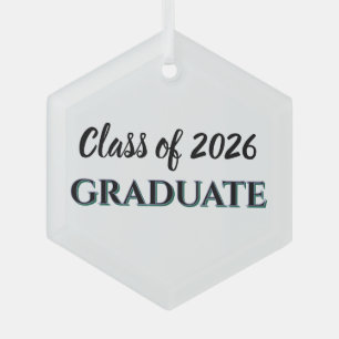 Absolvent der Klasse 2026 Ornament Aus Glas
