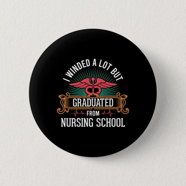 Absolvent der Krankenpflegerschule Button (Vorderseite)