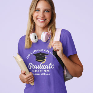 Absolvent der Purple High School, benutzerdefinier T-Shirt