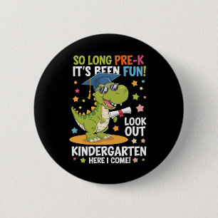 Absolvent der Vorklasse Kindergarten Dinosaurier T Button