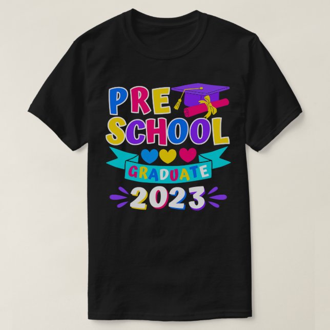Absolvent der Vorschule 2023 T-Shirt (Design vorne)