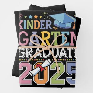 Absolvent des Kindergartens 2025 Abschluss Schule Geschenkpapier Set