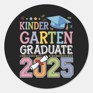 Absolvent des Kindergartens 2025 Abschluss Schule Runder Aufkleber