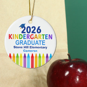 Absolvent des Kindergartens 2026 Benutzerdefiniert Keramik Ornament