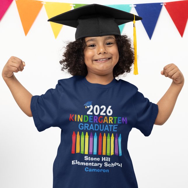 Absolvent des Kindergartens 2026 Personalisiertes  T-Shirt (Von Creator hochgeladen)