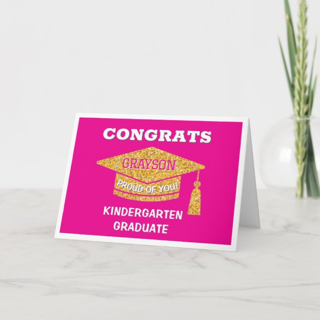 Absolvent des Kindergartens Gratulation Karte (Vorderseite)