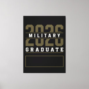 Absolvent des Militärs 2026 Geschenk mit individue Leinwanddruck