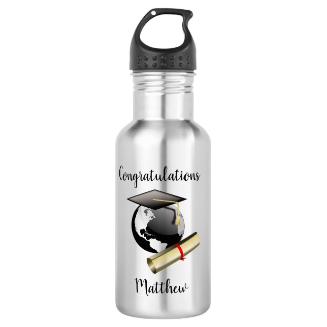 Absolvent Edelstahlflasche (Vorderseite)