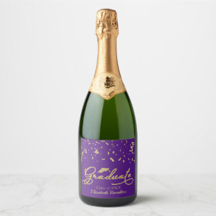 Absolvent Goldfolie Abschlussfeier Lila
