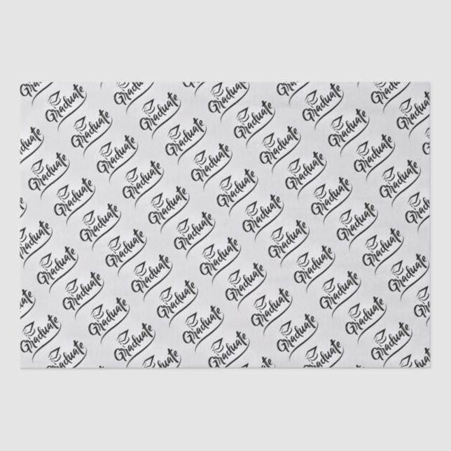 Absolvent mit GraduiertenCap Seidenpapier (Vorderseite)