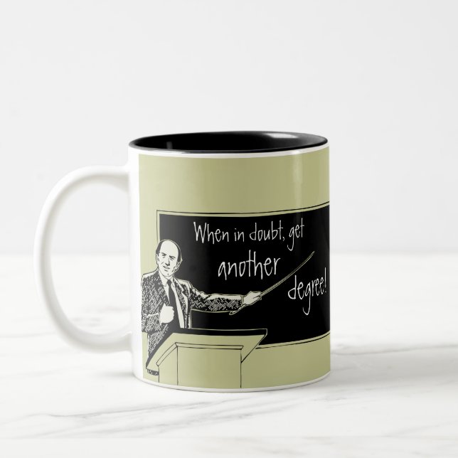 Absolvent-Schule Zweifarbige Tasse (Links)