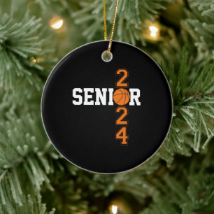 Absolvent Senior Class 2024 Abschluss Basketball Keramik Ornament