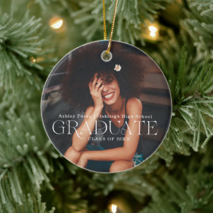 Absolvent   Sentimental Foto Keepake Weihnachten Keramik Ornament