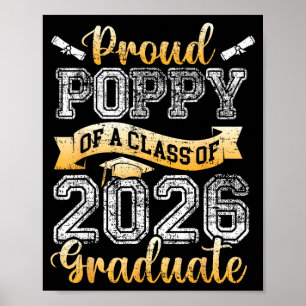 Absolvent stolz Mohn einer Klasse 2026 SeniorAbsol Poster