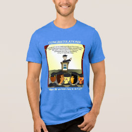 Absolventen Blau Tri-Blend Shirt