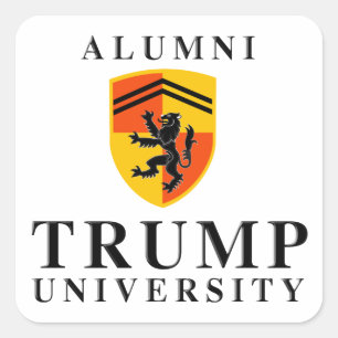 Absolventen der Trump University --.png Quadratischer Aufkleber