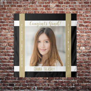 Absolventen-Glückwünsche! Abschlussfeier Foto-Wand Wandteppich