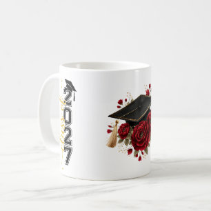 Absolventen-Rot-Rosen-Kaffeetasse Kaffeetasse