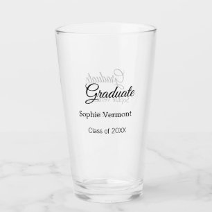 Absolventenname Jahrgang 20XX Gratulation einfache Glas