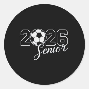 Absolventin 2026 Fußballmutter High School Abschlu Runder Aufkleber