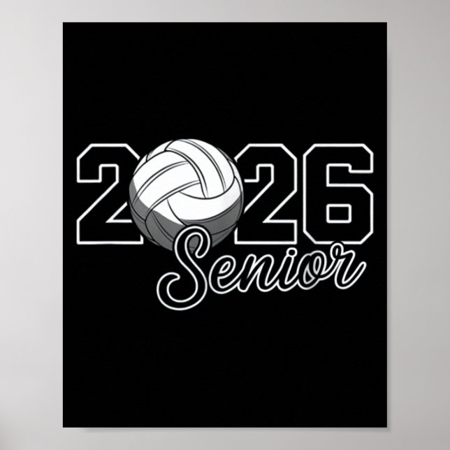Absolventin 2026 Volleyball-Mutter High-School-Abs Poster (Vorne)