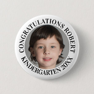 Absolventin des Kindergartens Gratulation Foto Button